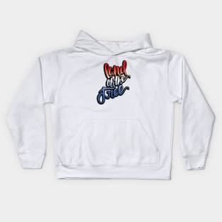 Land Of The Free Handlettering Kids Hoodie